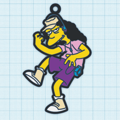 otto.png Fichier STL Porte-clés Simpsons Otto・Plan pour impression 3D à télécharger