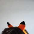 20240408_155621.jpg Fox Ears (Solo & Headbands) Multiple Designs, Multi Colored, with Holes for Earrings