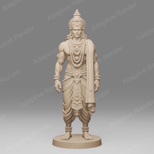 Vishnu STL File, Hindu God Miniature, 3D Print Files for Tabletop RPG, Resin & FDM Printable Figure, Digital Download