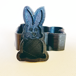 Molde-bunny-2-3.png STL file Cookie mold Easter bunny back and front・3D printer model to download