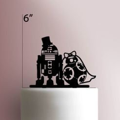 JB_R2-D2-and-BB-8-Wedding-225-042-Cake-Topper.jpg STL file Star wars cake topper・Design to download and 3D print
