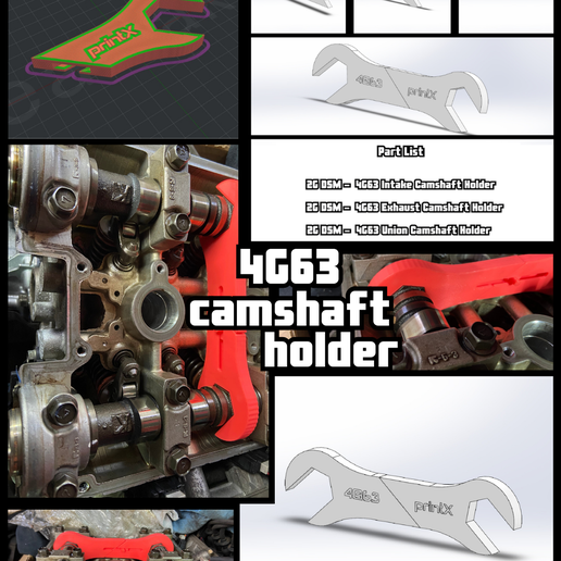 4G63 Camshaft Holder Tool - 2G DSM / Mitsubishi Eclipse Cam Gear Removal Support