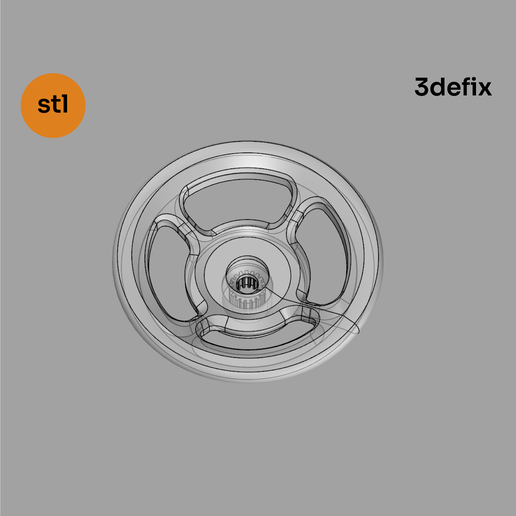 Water valve handle wheel model 3D Printed Replacement STL Files Digital Download