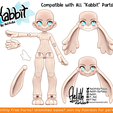 1.png [KABBIT BJD] - Original Kabbit Ball Jointed Doll - (For FDM and SLA Printing)