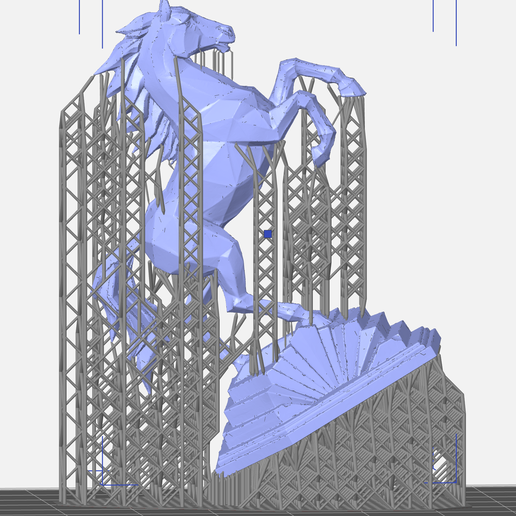 🎨 Art Deco Rearing Stallion STL – Low Poly Horse Sculpture for 3D Print ...
