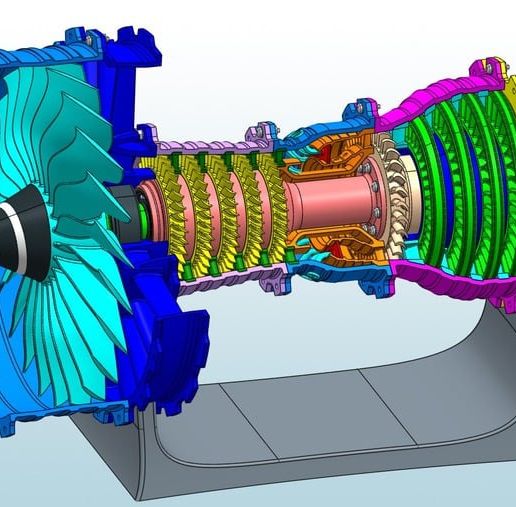 ️ 3D-printable jet engine・ STL File for 3D printing・Cults