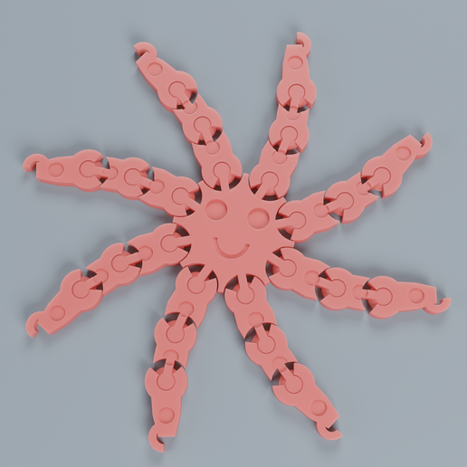 Flexi Octopus - Print-in-Place Articulated Octopus, Customizable (No Supports)