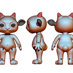1.png Archivo STL Mononik - 3D File print \ STL \ BJD doll \ OOAK \ 3D printed ball doll・Modelo para descargar y imprimir en 3D