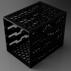hdd4.png STL-Datei Festplattenkäfig - 4 Schächte・Design für 3D-Drucker zum herunterladen