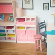 Craft-Room-Miniature.png Open Storage Cabinet  | MINIATURE CRAFTER SEWING ROOM FURNITURE