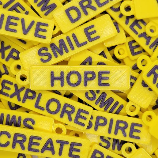 🎀 Yellow Ribbon Keychains・Free STL File for ・Cults