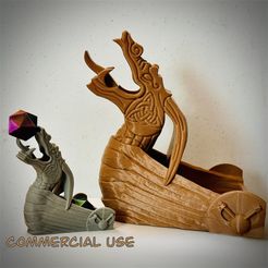 IMG_1106.jpeg 3D file Viking Dragon Ship Dice Tower, Dice Holder, Key holder, EDC Tray (Commercial use)・3D printing idea to download
