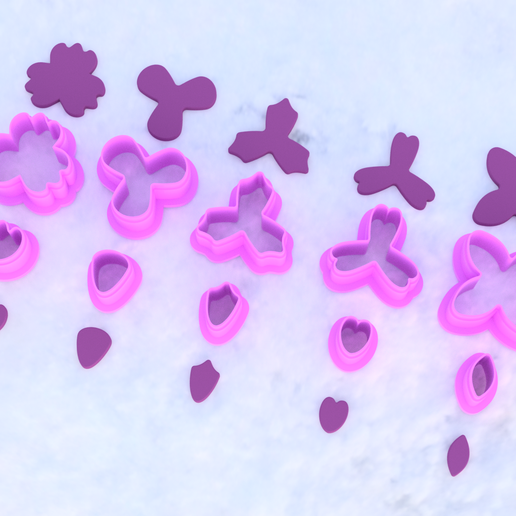 Flower Petal Cutter Set STL