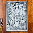 SQ-1.jpg Viratswarup - The Universal Form of Vishnu [Easy to Print Filament Painting]