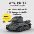 t34-cover.png Brick Style WW2-Tank T34/85