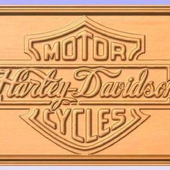 Harley.jpg STL-Datei Harley Sign kostenlos・3D-druckbare Vorlage zum herunterladen