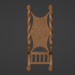 ThroneChair-01.png Archivo 3D gratis Silla del trono de madera (escala 28mm)・Objeto para impresora 3D para descargar, LordInvoker