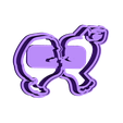 OogiMe-_Kids_Kissing.STL Kids Kissing Cookie Cutter