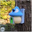001b.jpg Cute Mushroom Birdhouse - 100% no supports!