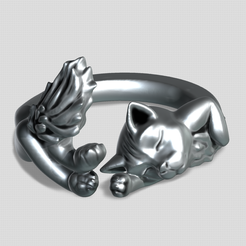 17-sin-título_20230318195132.png STL file Tiny Cat Ring・3D printing template to download