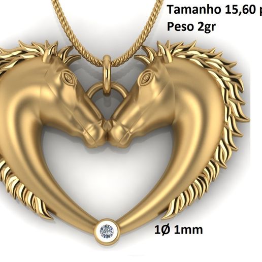 horse pendant 3D model