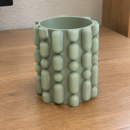 Textured Geometric Pen holder Desk organizer or Planter