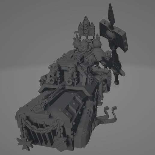 Free STL file Dark Crusader Angry Priest of Death on Grav Bike・3D ...