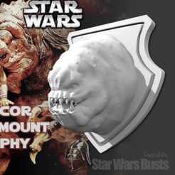 sfcw.png Fichier STL gratuit Tête de rancor trophée pour mur・Design pour imprimante 3D à télécharger