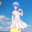 Rei_Summer_Closer.png Asuka and Rei Summer Dress - Evangelion Anime Figurine STL for 3D Printing