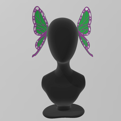 Captura-de-pantalla-2023-12-02-144206.png 3D Model file Butterflies for Kanae Kanao Kanao Kocho Kimetsu No Yaiba hair wigs. ANIME, MANGA, ACCESSORIES, COSPLAY