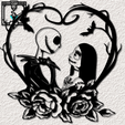 project_20230917_2036047-01.png Nightmare Before Christmas wall art Jack Skellington and Sally Heart
