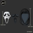 Ghostface-Headphone-Stand-3d-Render.jpg Ghostface Headphone Stand