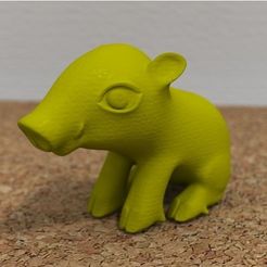 3facb529274bf23f4c7d3f867a0f2e2a_preview_featured.jpg Archivo STL gratis jabalí sentado・Diseño de impresora 3D para descargar