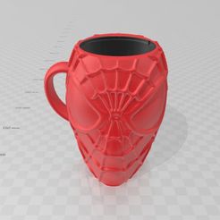 Taza manija derecha.jpg Descargar archivo STL Spiderman Cup Glass Taza Vaso Mate • Modelo imprimible en 3D, luchoalbizu