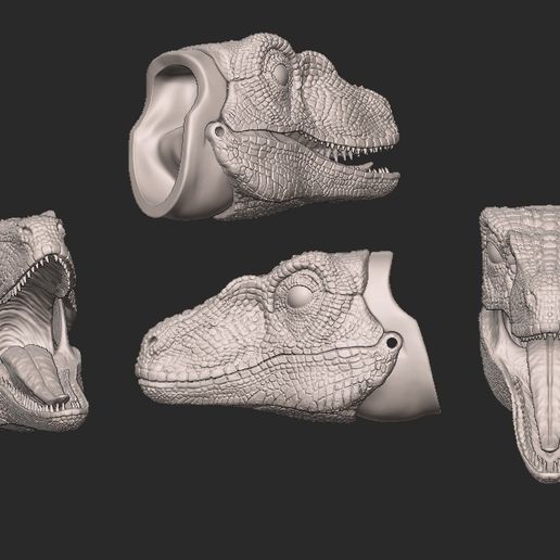 🎨 moveable Raptor head for art dolls・ STL File for 3D printing・Cults