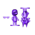 audie with shirt split.stl Archivo STL gratis Audie - Animal Crossing・Plan para descargar y imprimir en 3D