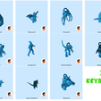 Godzillas.png Kaiju Keychains / ornaments