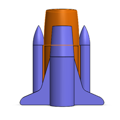 1.PNG Free STL file Space Shuttle Pen Stand・3D printable object to download