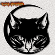 project_20230923_1932099-01.png cat on the moon wall art fanatsy cat wall decor 2d art animal witchy halloween decor