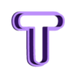 T (1).stl Alphabet Cookie Cutter - Alphabet Alphabet Cookie Cutter