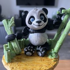 Flexi Factory Bambu Lab Print-in-Place Panda et support