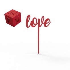 love-cupcakes.jpg Archivo STL Love Cupcakes Topper・Plan de impresión en 3D para descargar