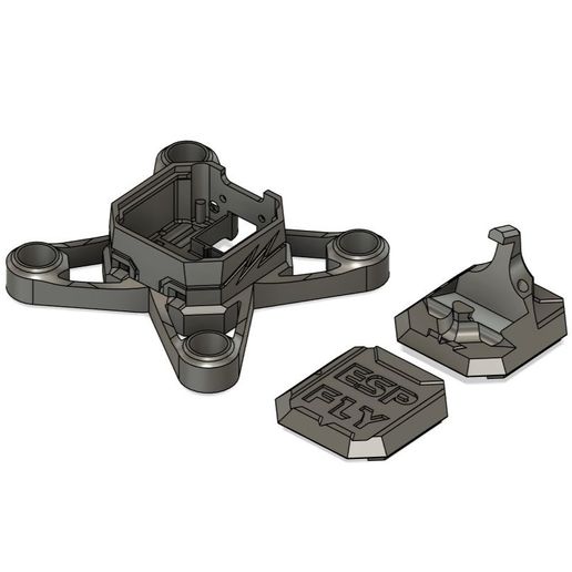 All-Parts-ESP-FLY-ESP32-Micro-Drone-Quadcopter-Frame-Design.jpg ESP-FLY - an ESP32 Micro Drone | Body/Frame (3D Design STL files)