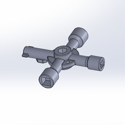 6 in 1 key 3D model