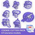 title.jpg Futurama Cookie Cutter Set – 8 STL Files for 3D Printing