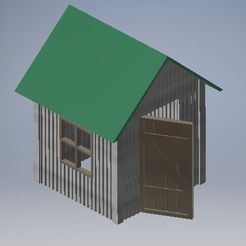 SHED.jpg SMALL STEEL SHED H0 SCALE