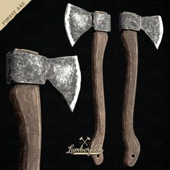 Cults-Cover.jpg STL file Forest Axe - Diorama Miniature Tabletop - Lumberjack・Design to download and 3D print