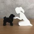 WhatsApp-Image-2022-12-27-at-14.29.26.jpeg Girl and her poodle(tied hair) for 3D printer or laser cut