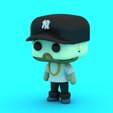 render1.png 3D Stylized Character with New York Cap and Chain