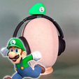 1-l.png Luigi Cap for headset (Super Mario Bros)